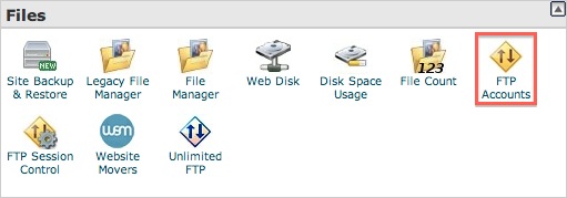 ftp account cpanel